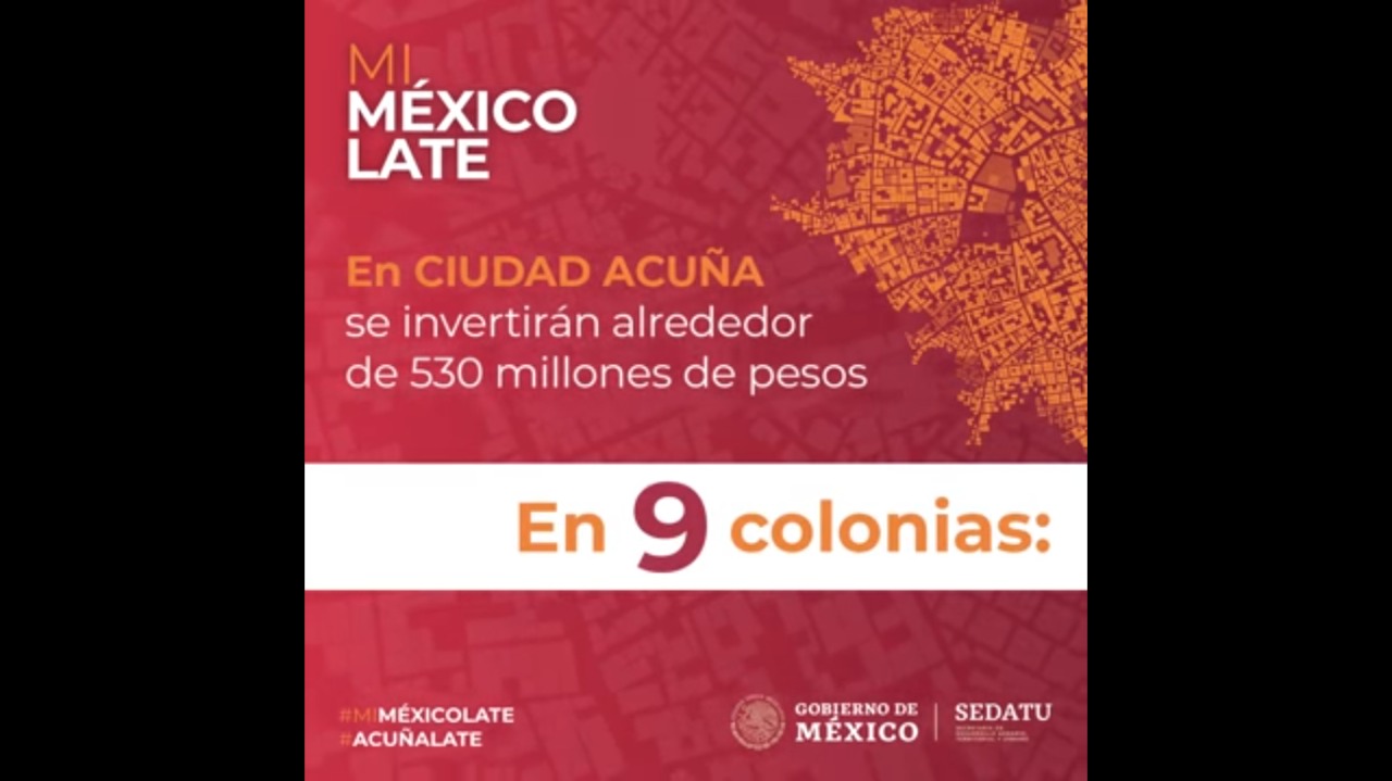 Programa de #MejoramientoUrbano en Ciudad Acuña, Coahuila